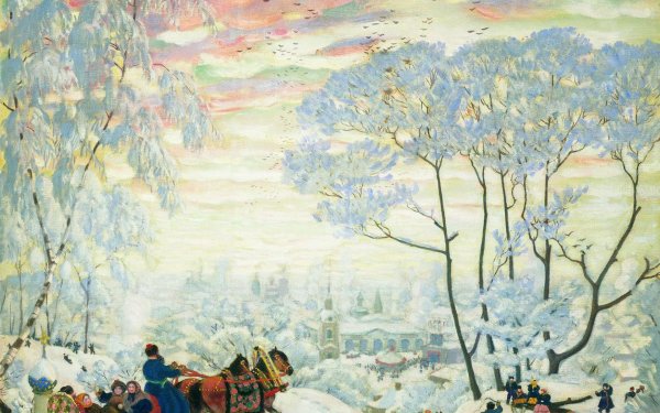 Борис Кустодиев зимние картины