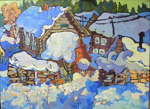 Художник Александр Кустодиев зимний пейзаж