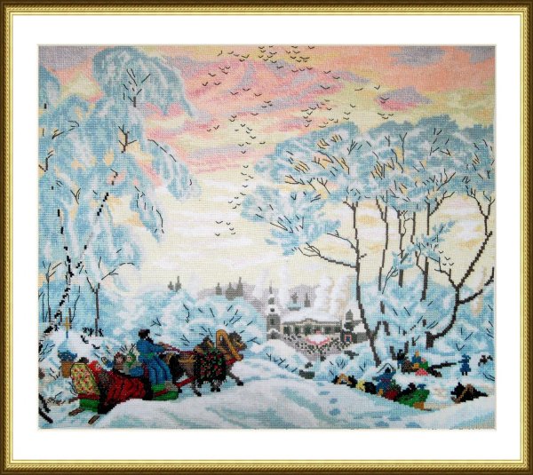 Кустодиев зимний пейзаж