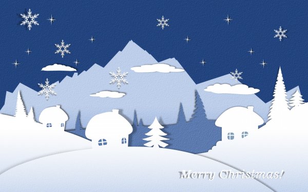 Аппликация зимний лес