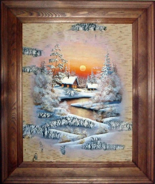Объемная зимняя картина