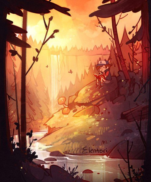 Elentori Gravity Falls Bill арт