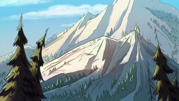 Лес и горы Гравити Фолз