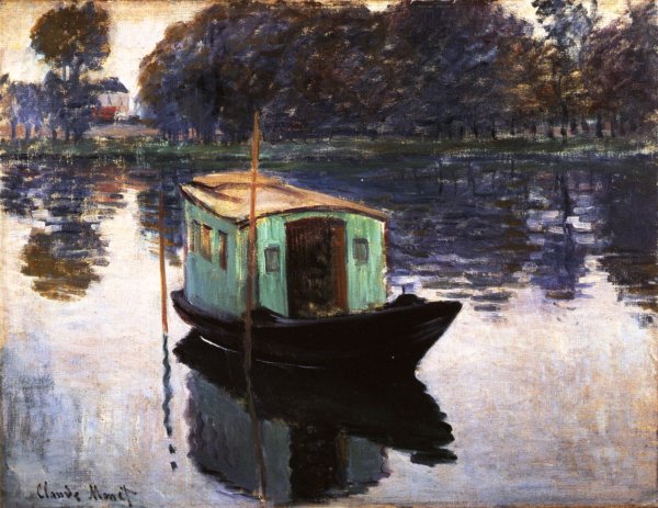 Моне лодка в Живерни