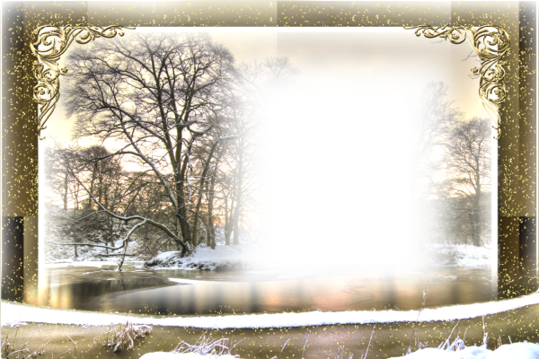 Зимний пейзаж рамка