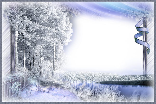 Зимняя рамка для текста