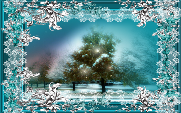 Зимний пейзаж рамка