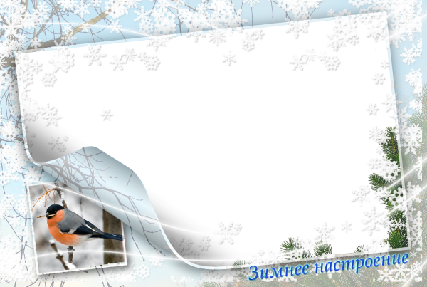 Зимняя рамка прозрачная