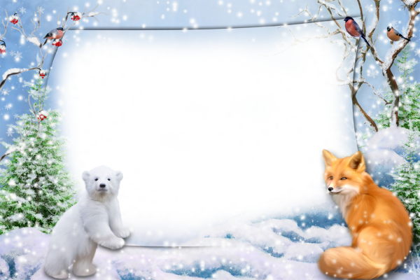 Красивая зимняя рамка