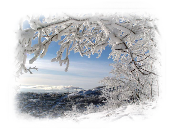 Зимний пейзаж рамка