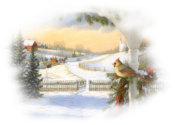 Рамка с днем рождения зимой