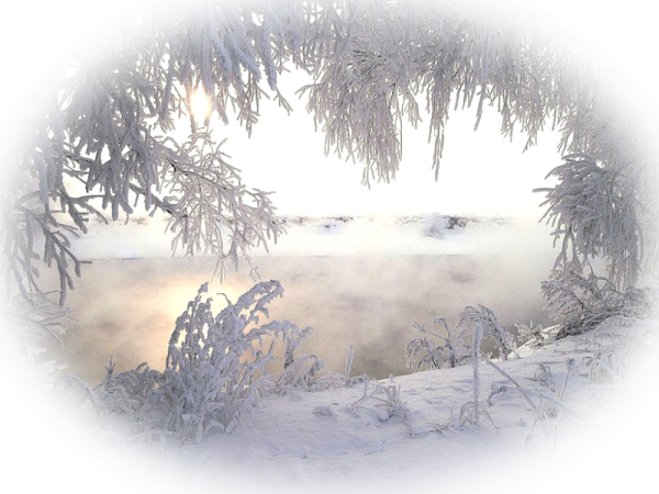 Рамка зимняя природа