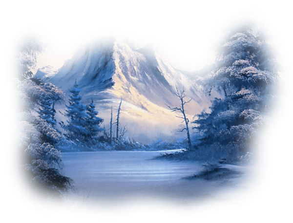 Зима на белом фоне