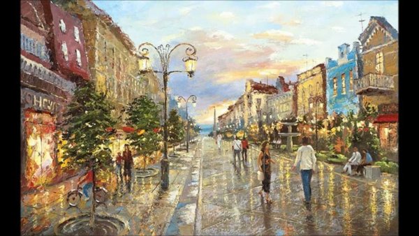 Пейзаж Париж Эдуард Кортес