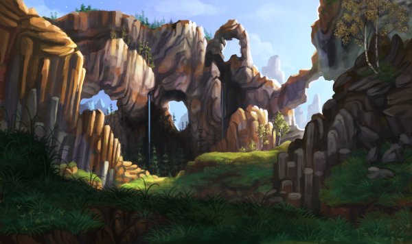 Мультяшный ландшафт