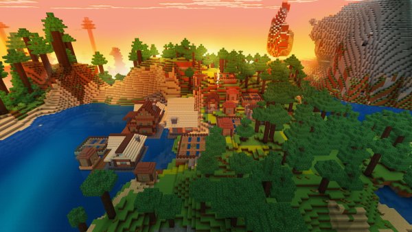 Красивые пейзажи из МАЙНКРАФТА