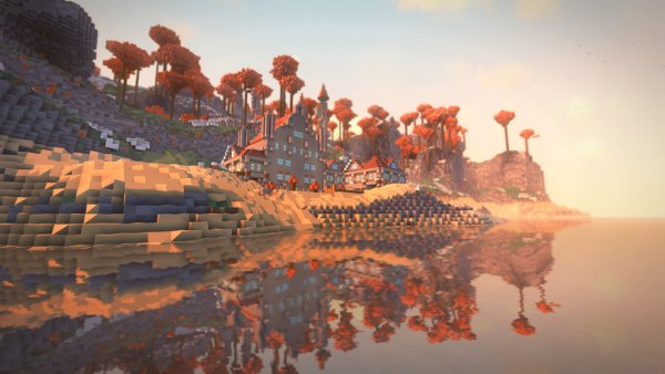 Майнкрафт арт пейзаж