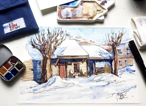 Мария Апокорина акварель