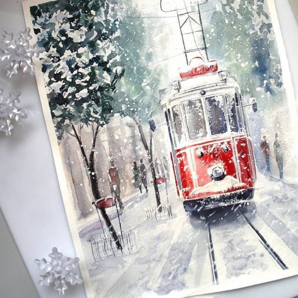 Трамвай гуашью