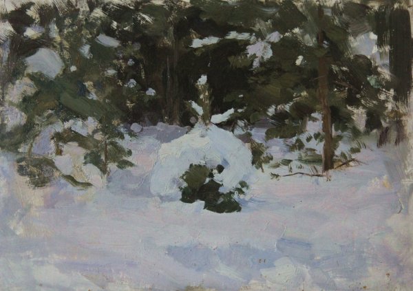 Валентин Серов зима в Абрамцево 1886