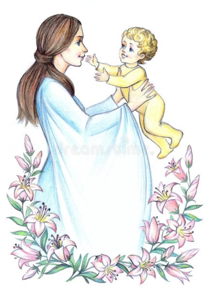 Рисунки ко Дню матери мультяшные