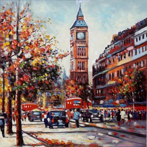 Корнелис спрингер картина городской пейзаж