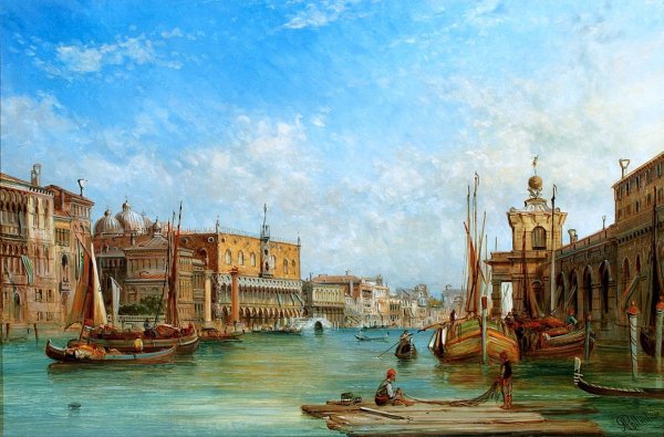 "Итальянский пейзаж в окрестностях Рима" 1844