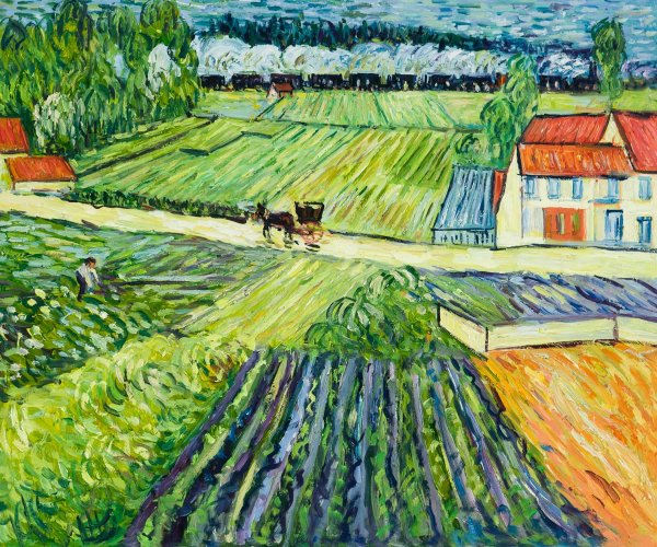 Пейзаж в овере после дождя Ван