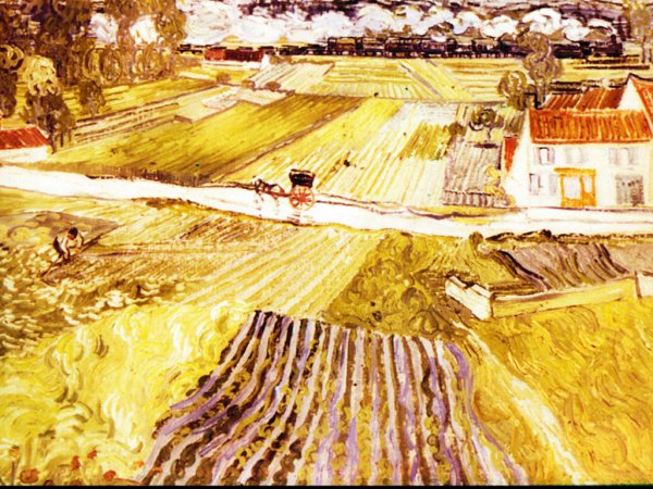 Ван Гог дорога в овере после дождя