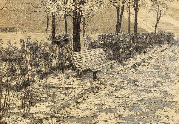 Зима офорты