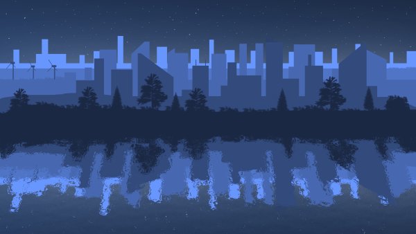 Ночной город Минимализм