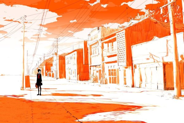 Город в оранжевых тонах