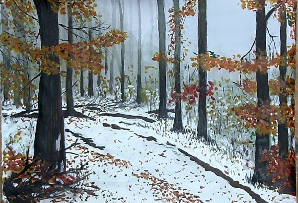 Поздняя осень иллюстрации