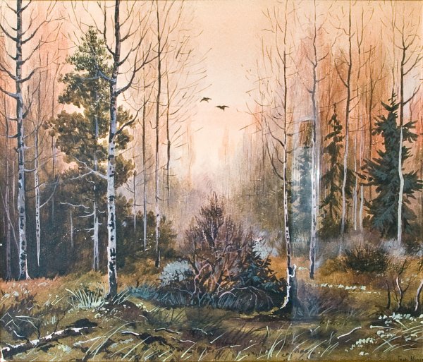 Владимир Леонидович муравьев (1861-1940) зимний пейзаж