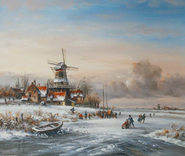 Малые голландцы зимняя Голландия