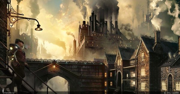 Steampunk Art город