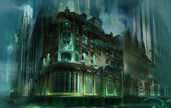 Арт деко город дизельпанк