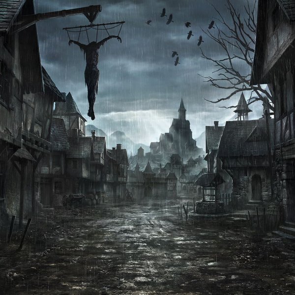 Мрачный средневековый город