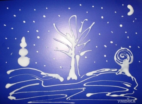 Пластилинография Зимушка зима