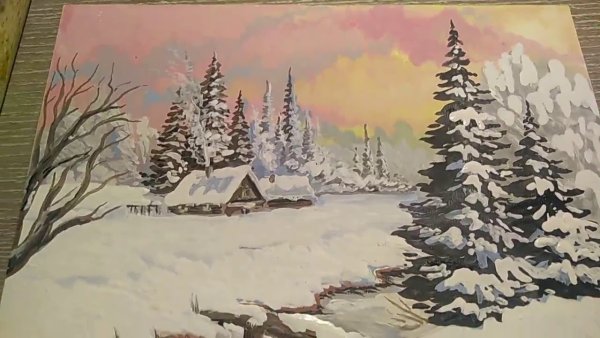 Зима рисунок