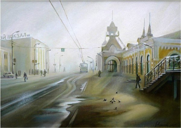 Городской пейзаж живопись Пермь