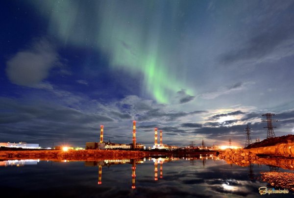 Норильск ночью