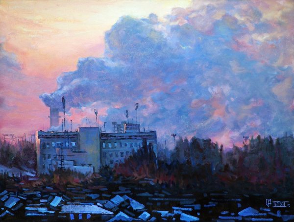 Индустриальный пейзаж картины