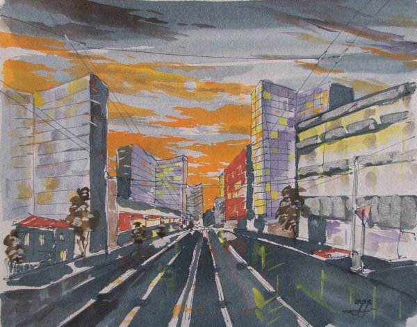 Композиция городской пейзаж