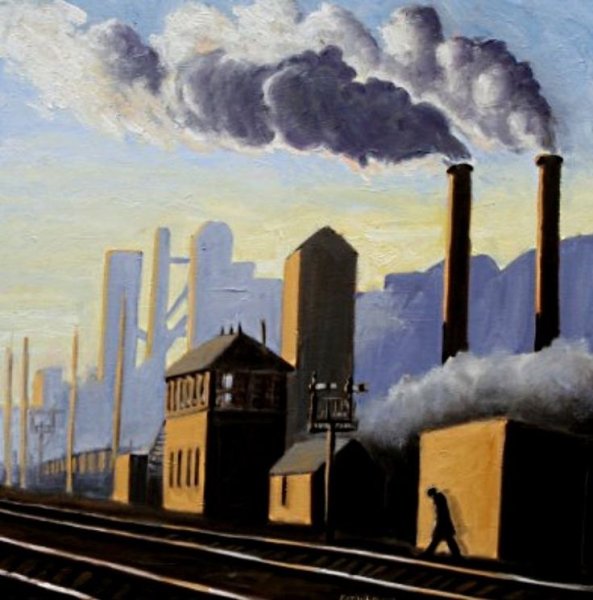 Живопись Советский Индустриальный город