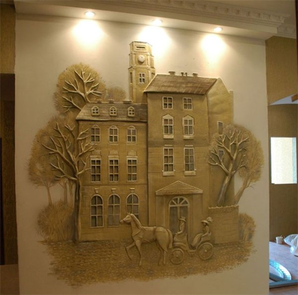 Барельеф домики