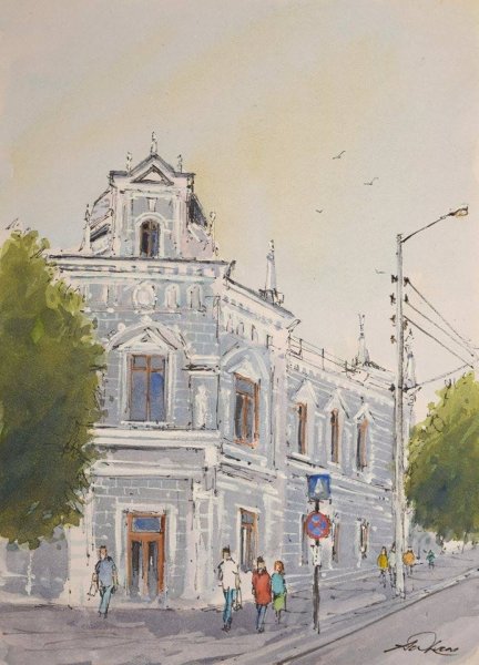 Сквер на красной улице в Краснодаре