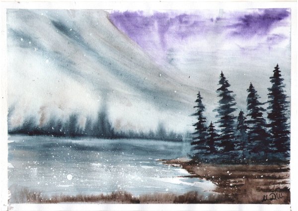 Пейзаж в холодном колорите