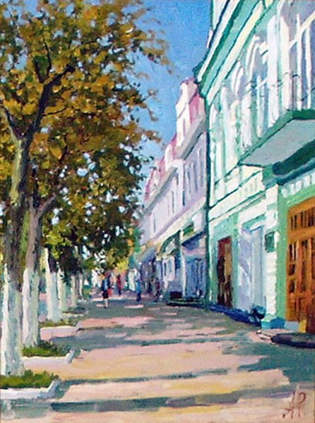 Картина улица Ленина Ралифа Ахметшина