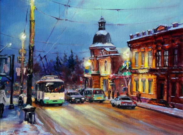 Улица Урицкого Иркутск живопись